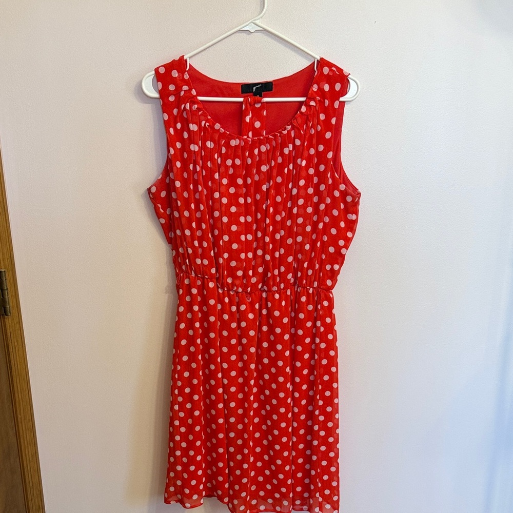 GNW Red and White Polka Dot Mini Dress